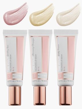 BeautyBio The Pout Volumizing Lip Serum Trio - Rose, Champagne, Prosecco